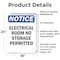 Signmission Electrical Room No Storage, 18 in W x Rectangle, Vinyl Decal OS-2PACK-NS-D-1824-V-11687 - alternate 4